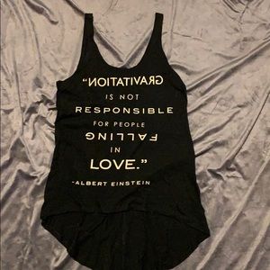 Love quote high low tank